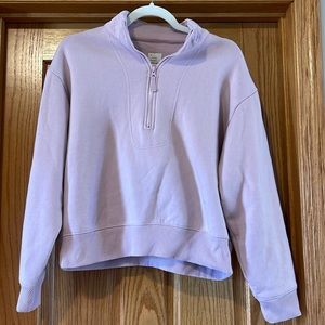 A New Day Lavender Purple Half Zip Long Sleeve Pullover Size Small